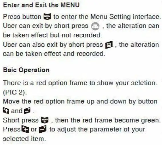 Digilog Electronics Hand held Laser Distance Meter - MENU Setting