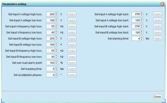 Default factory settings