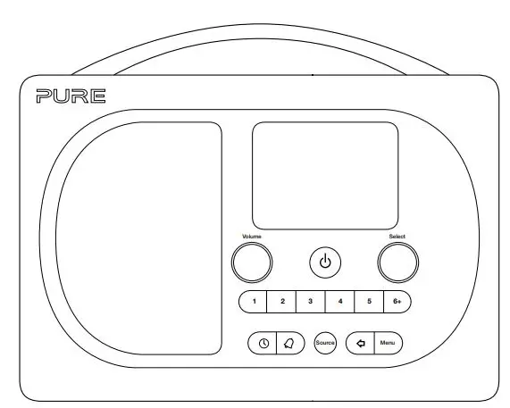 PURE Evoke H4 Portable FM Radio with Bluetooth User Manual - Main Product
