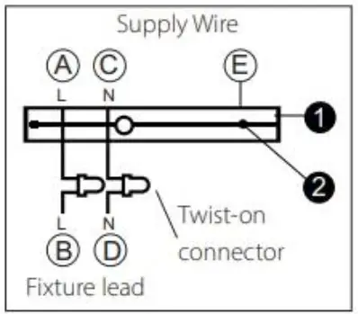 Westinghouse 20 Watt White Integrated LED Flush Mount 6107400 - Supply Wire