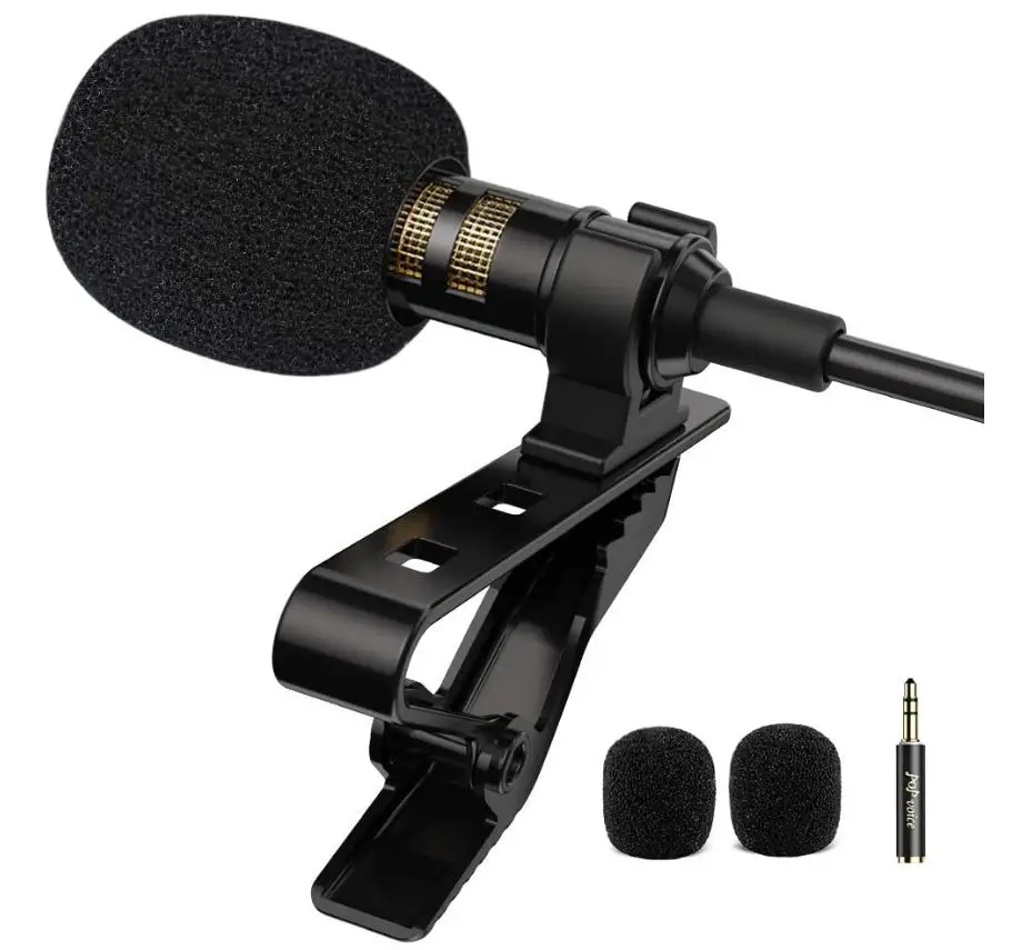PoP-voice-Professional-Lavalier-Lapel-Microphone-Omnidirectional-Condenser-Mic-image
