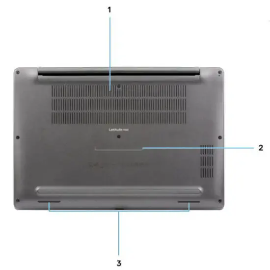 DELL Latitude 7400 Core i5 Laptop - Bottom view