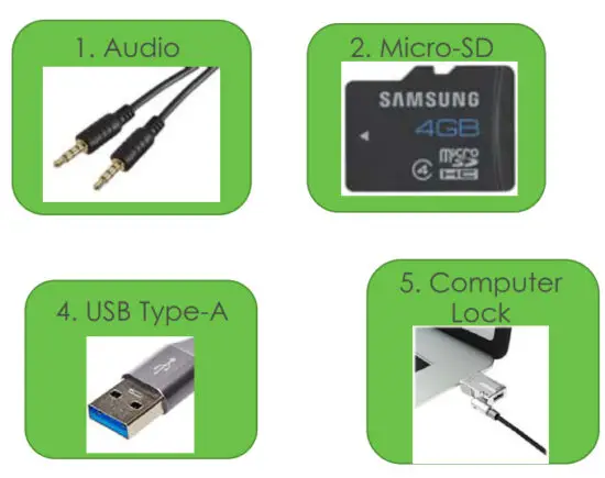 DELL Latitude 7400 Core i5 Laptop - lock slot