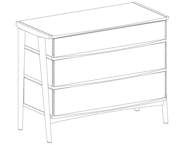 Johan Lewis Duhrer 3 Drawer Cover
