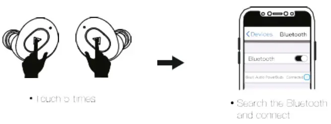 BOULT AUDIO IPX7 Probass Powerbuds - Clear to pairing