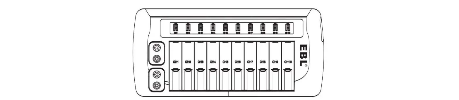 Ebl Ln-6426 12-socket Battery Charger With Lcd Display User Manual