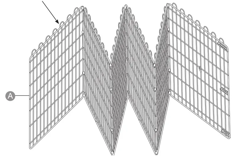 Amazon Basics BO758FX7MT Foldable Metal Pet Exercise and Playpen - Assembly 1