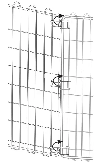 Amazon Basics BO758FX7MT Foldable Metal Pet Exercise and Playpen - Assembly 3