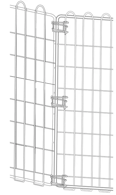 Amazon Basics BO758FX7MT Foldable Metal Pet Exercise and Playpen - Assembly 4