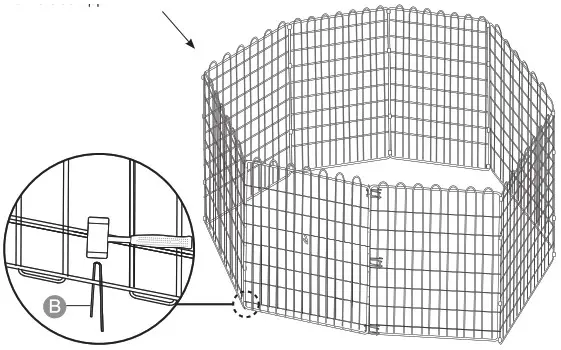 Amazon Basics BO758FX7MT Foldable Metal Pet Exercise and Playpen - Assembly 5