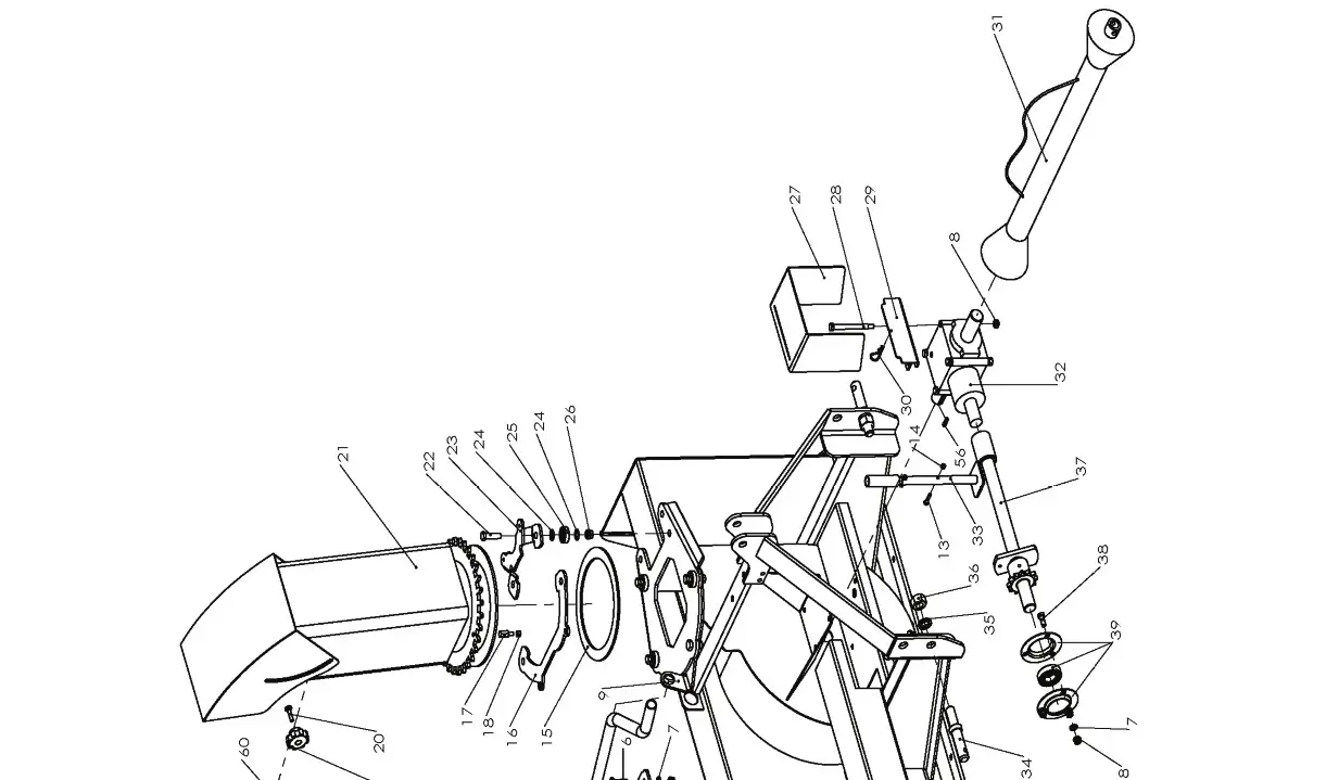 Braber Equipment BE SBS100HDG HEAVY DUTY SNOWBLOWER - EXPLODED DIAGRAM AND PARTS LIST 1
