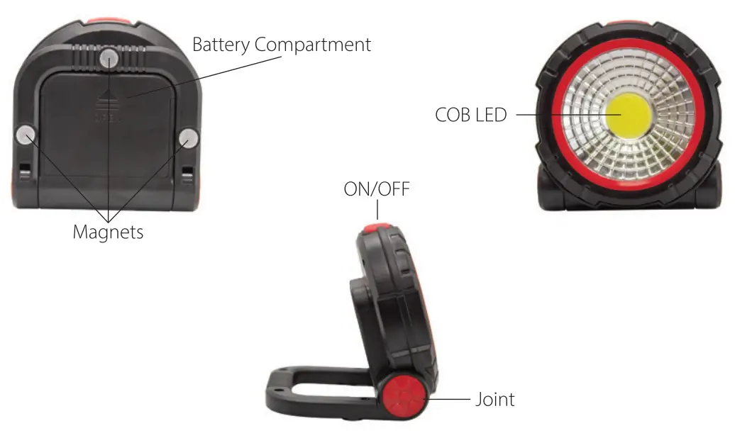 SM Tek Group LDU3 200 Lumens Foldable Utility LED Lights - fig1