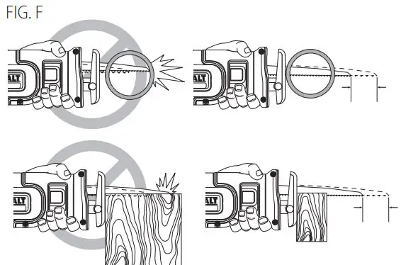 DEWALT DCS367 20V Max Cordless Compact Reciprocating Saw Instruction Manual - Fig F