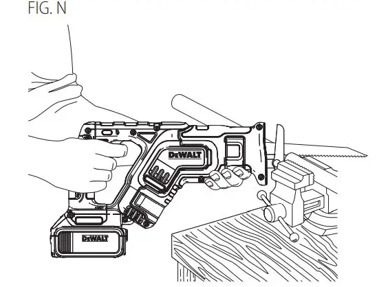 DEWALT DCS367 20V Max Cordless Compact Reciprocating Saw Instruction Manual - Fig N