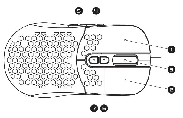KRUX KRX0096 Astera RGB Gaming Mouse - buttonKRUX KRX0096 Astera RGB Gaming Mouse - button