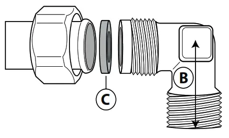 Whirlpool PPH 60P F NB Gas Hob Hotpoint - GAS CONNECTION2