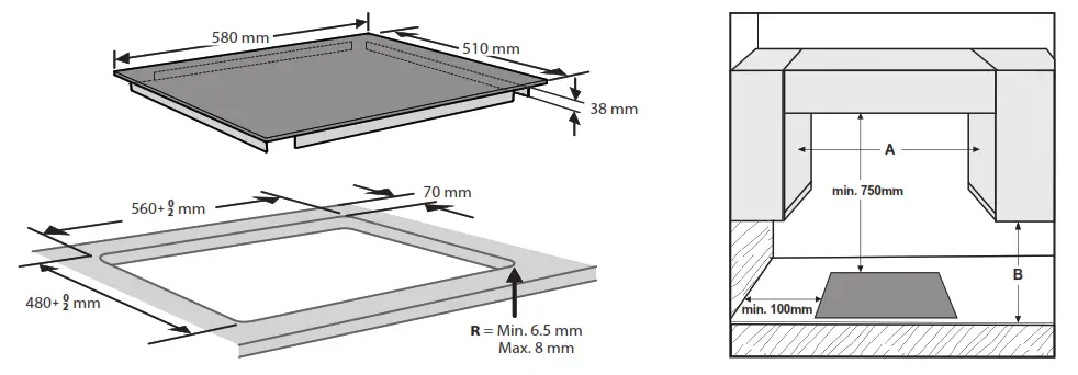 Whirlpool PPH 60P F NB Gas Hob Hotpoint