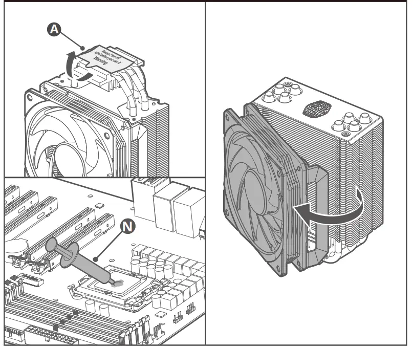 COOLER MASTER CM3040 Hyper 212 RGB Black Edition with RGB Fan - fig 2