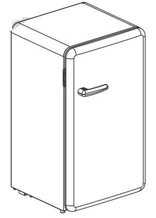 comfee CRR33S3ABB 3 3 Cu ft Retro Compact Refrigerator