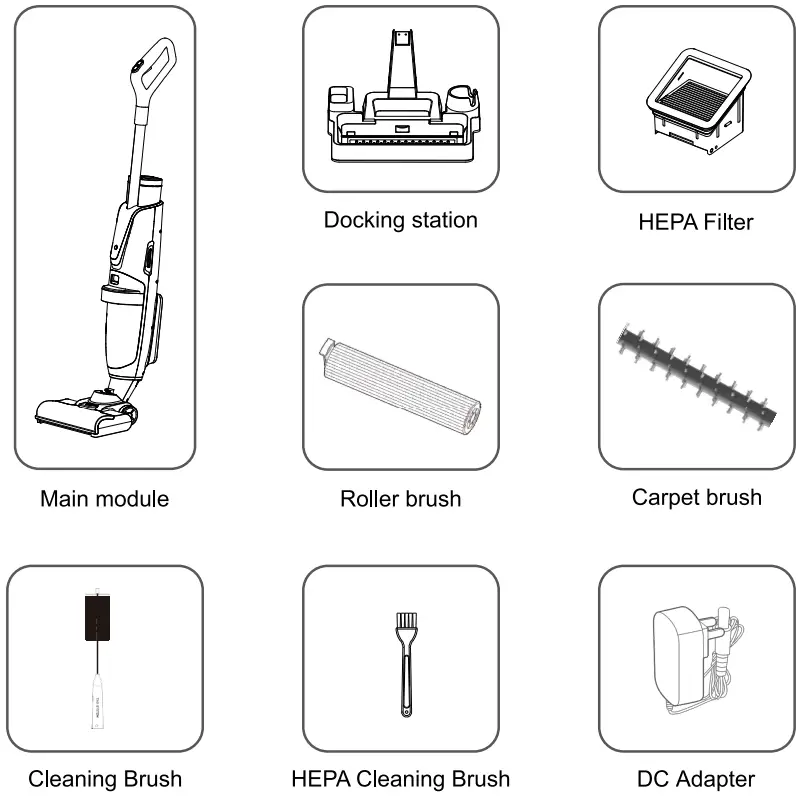 EQUATOR VSM 6000 Cordless Self Cleaning Wet Dry Vacuum Sweep Mop - Parts