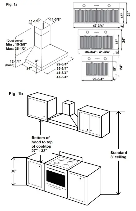 WINDSTER RA 60TB30SS 30 Inch Stainless Steel Wall Hood-