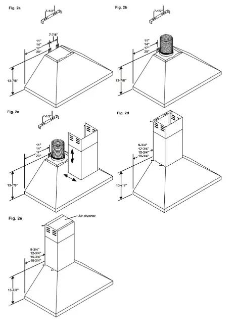 WINDSTER RA 7730SS 36 Inch Stainless Steel Wall Hood -fig1