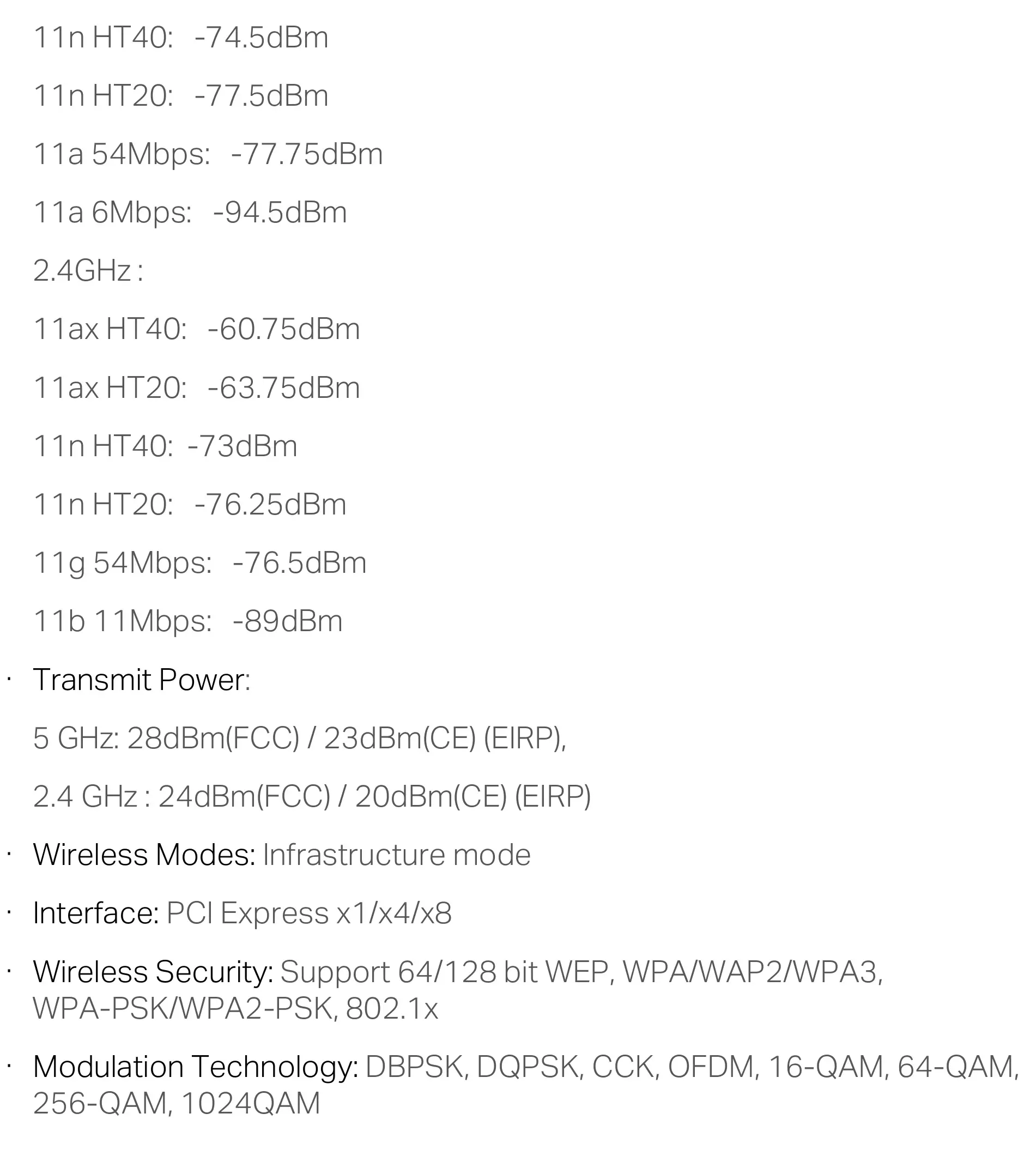 tp-link AX3000 Wi-Fi 6 Bluetooth 5.0 PCle Adapter - WLAN Features 2