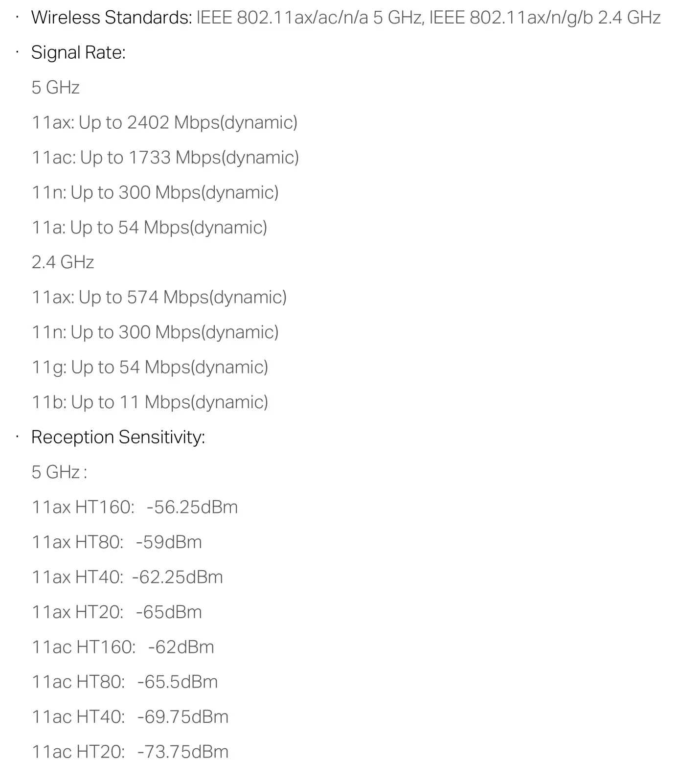tp-link AX3000 Wi-Fi 6 Bluetooth 5.0 PCle Adapter - WLAN Features
