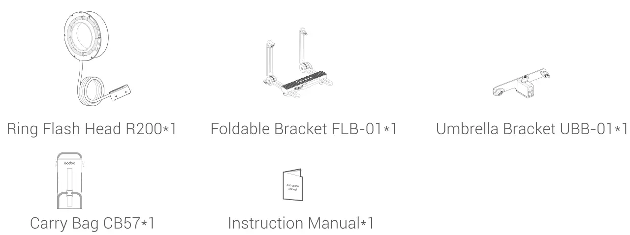 Godox R200 Ring Flash Head - Items of R200