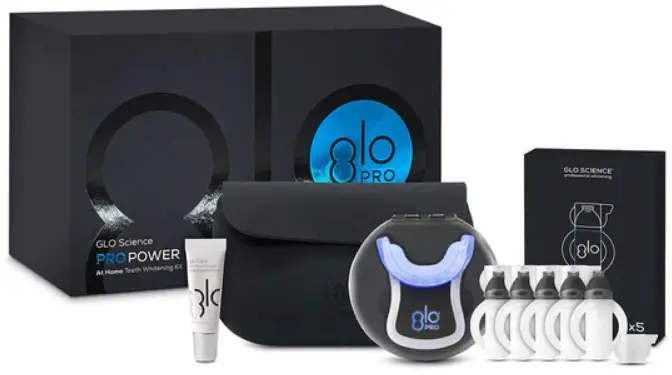 GLO SCIENCE PRO POWER+ Home Wireless Teeth Whitening Device Kit
