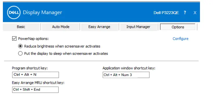 DELL P3223QE Display Manager 16