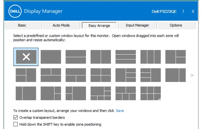 DELL P3223QE Display Manager 7