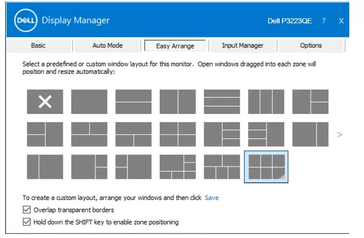 DELL P3223QE Display Manager 8