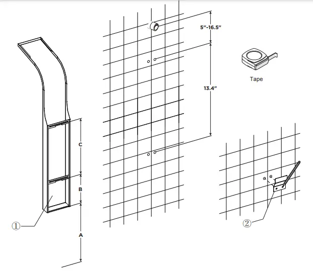 ANZZI Aura Shower Panel - STEP 1