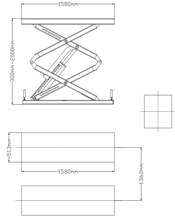 TORIN QJYJ30X Short Platform Scissor Lift