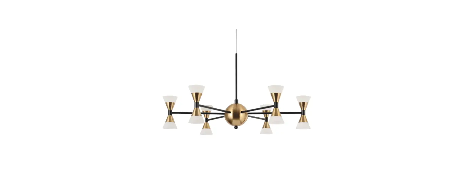Zevni A04644 24 Inch Wide Gold And Black Led Chandelier User Manual
