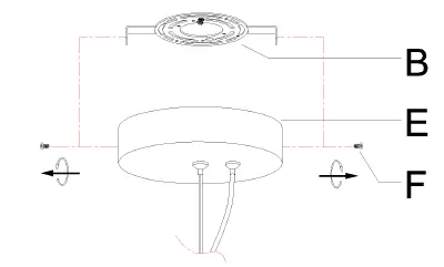 ZEVNI-A04644-24-Inch-Wide-Gold-and-Black-LED-Chandelier-FIG-4