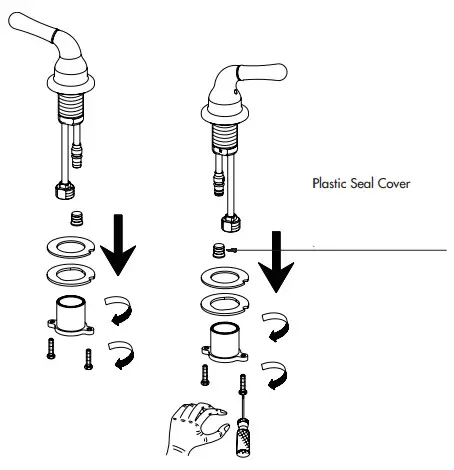 PROFLO PFWSC5260 Two Handle Lavatory - Plastic Seal Cov2er
