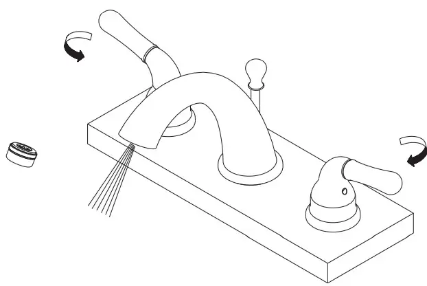 PROFLO PFWSC5260 Two Handle Lavatory - e aerator and turn on