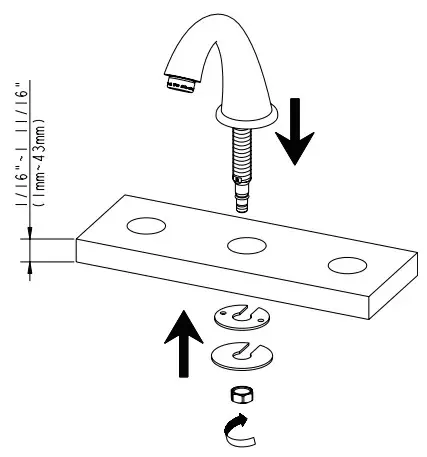 PROFLO PFWSC5260 Two Handle Lavatory - hole of sink.
