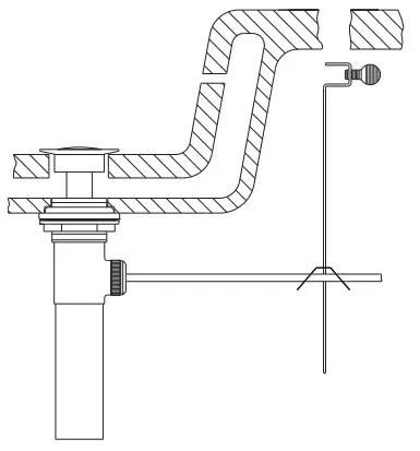 PROFLO PFWSC5260 Two Handle Lavatory - on end of ball rod