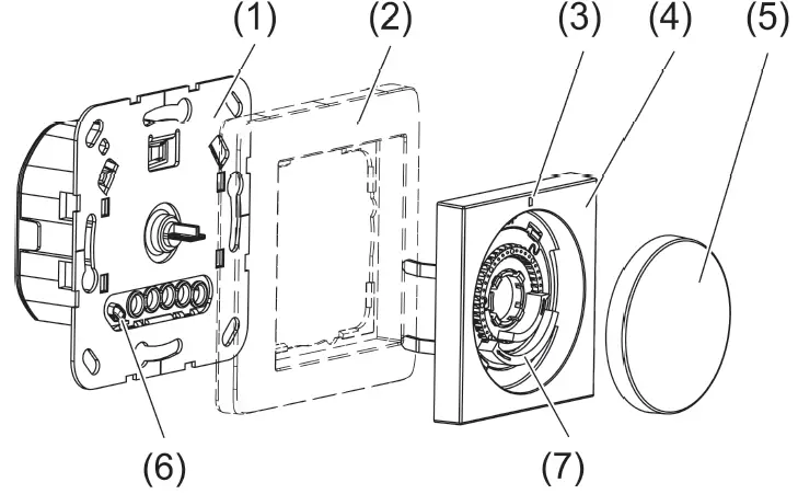 GIRA 2473 00 RTC 24 V with NC, NO Contact 1-Way Switch and Control Light 01