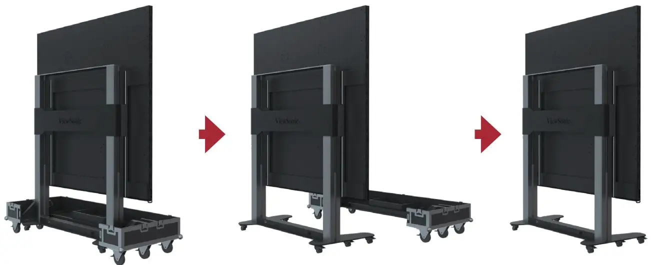 ViewSonic LDS135-151 All-in-One Direct View LED Display Solution kit - After the screen is raised to a certain height