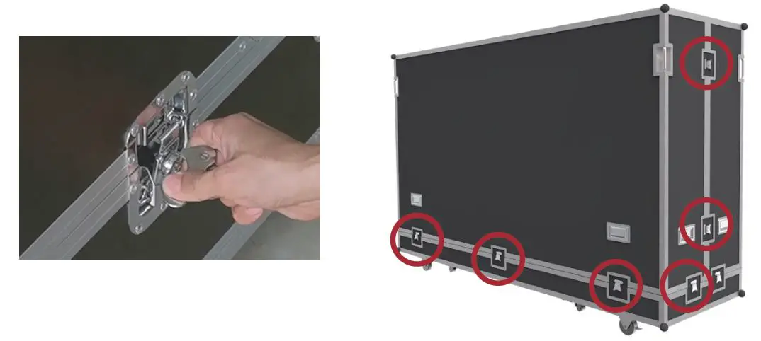 ViewSonic LDS135-151 All-in-One Direct View LED Display Solution kit - As shown below, pull the handle of the lock-ups
