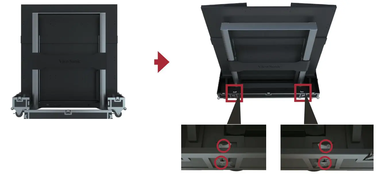 ViewSonic LDS135-151 All-in-One Direct View LED Display Solution kit - Insert the Movable Plate from behind, as shown below