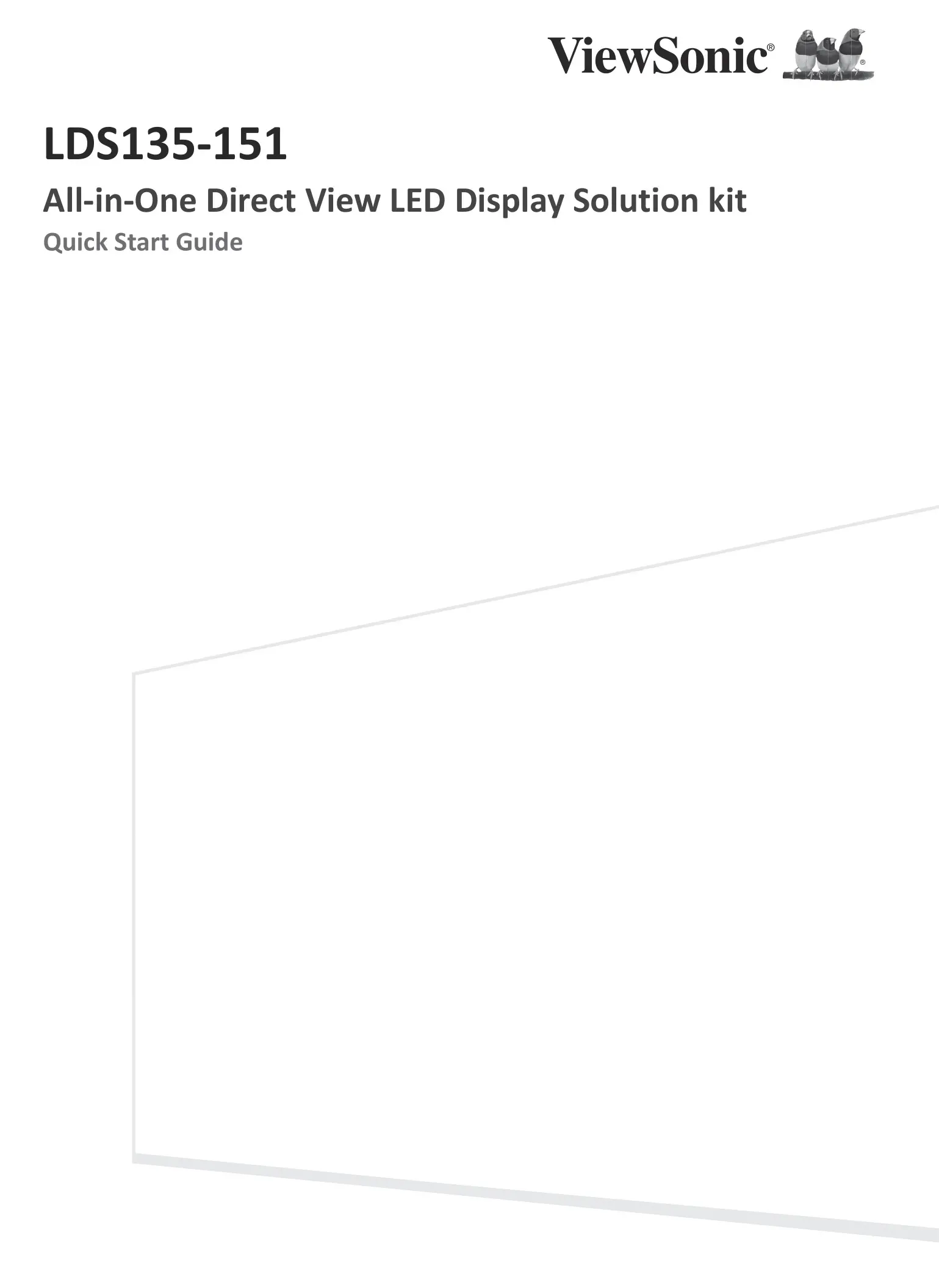ViewSonic LDS135-151 All-in-One Direct View LED Display Solution kit User Guide