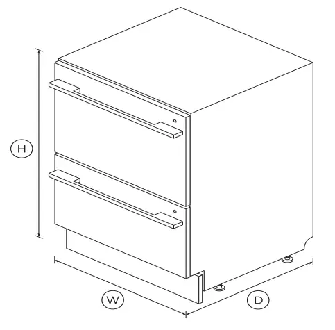 FISHER and PAYKEL DD60DDFHX9 Sanitise Double DishDrawer Dishwasher - Fig 1