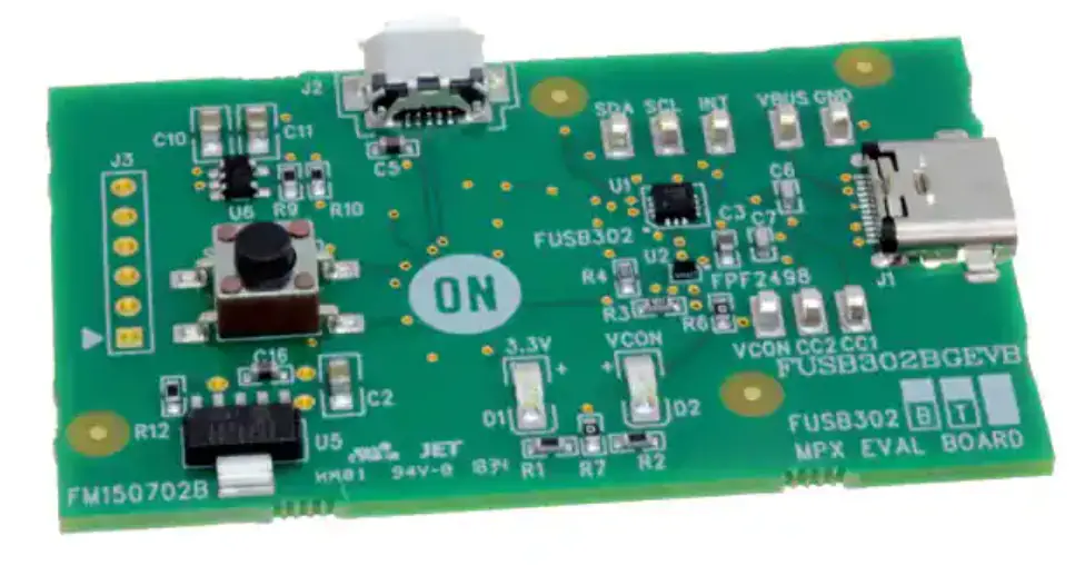 ON Semiconductor FUSB302 Type C Interface Detection Solution Evaluation Board