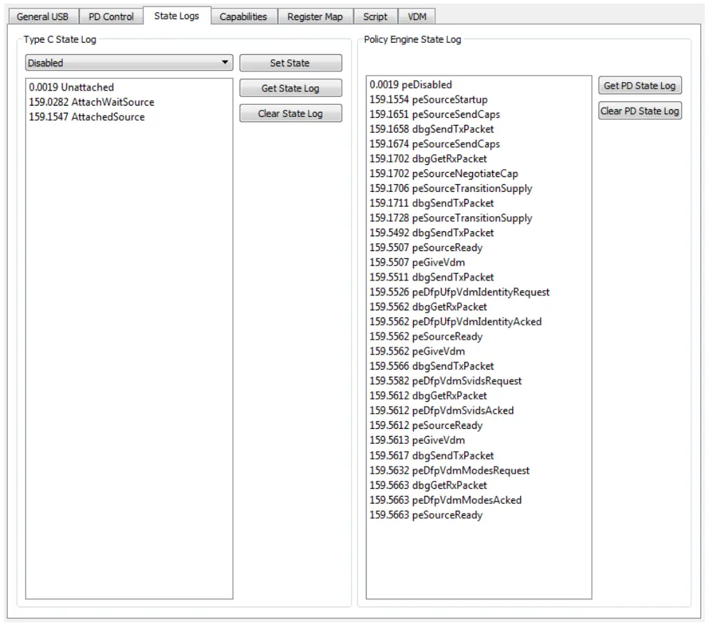 Figure 7. State Logs Tab
