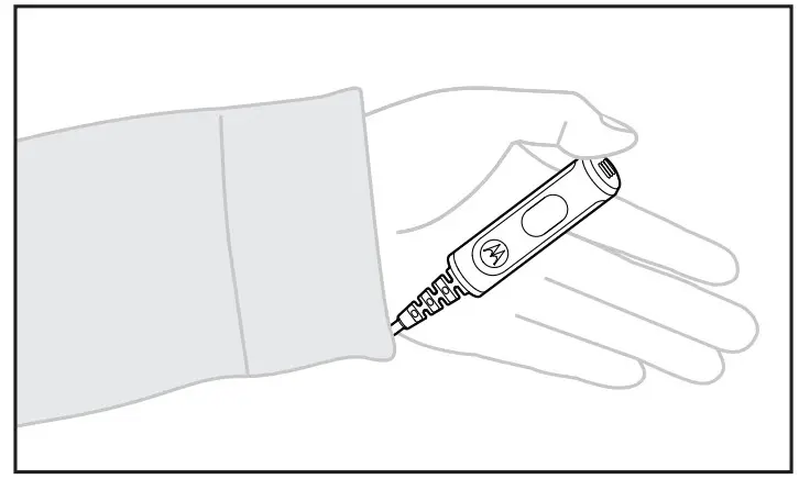 motorola 3-Wire xL Clear Tube Earpiece - Out PTT